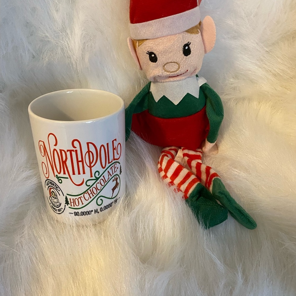 Hot Chocolate Mug with Elf Doll
